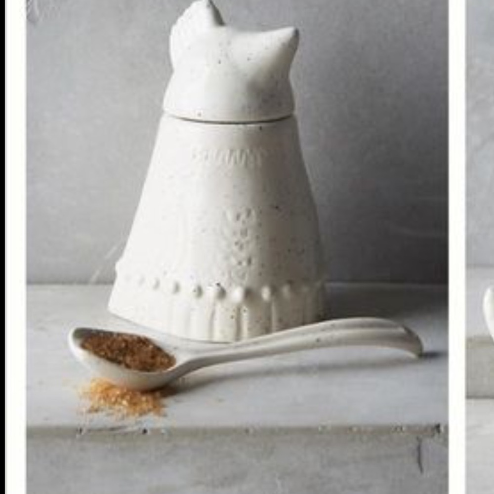 Anthropologie Speckled Wings Creamer and Sugar Pot - Picture 2 of 6